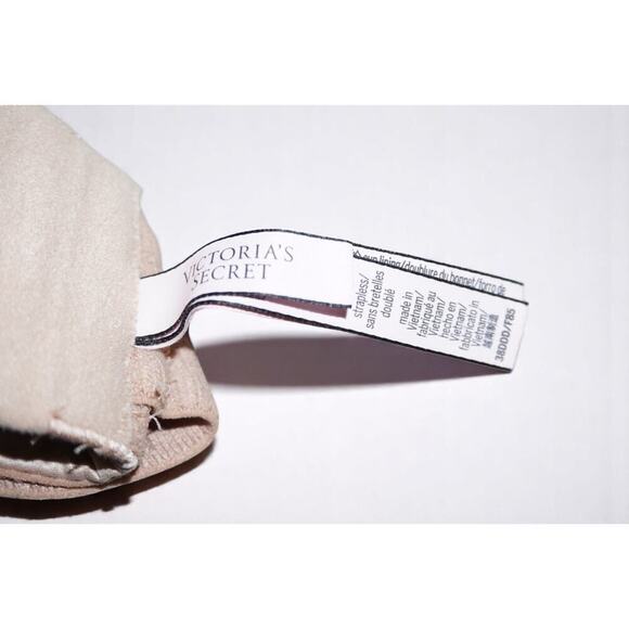 Victoria’s Secret Strapless Bra 38DDD F85 Nude Lightly Lined Convertible - Picture 4 of 5